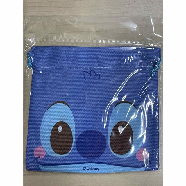Disney(ディズニー)のディズニー キャラクターフェイス巾着 スティッチ インテリア/住まい/日用品の日用品/生活雑貨/旅行(その他)の商品写真