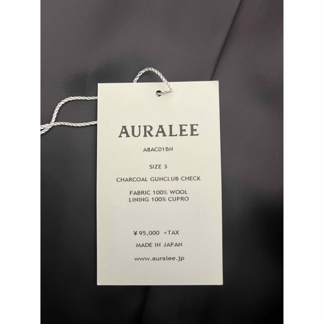 AURALEE(オーラリー)のAURALEE DOUBLE FACE CHECK LONG COAT サイズ3 メンズのジャケット/アウター(ステンカラーコート)の商品写真