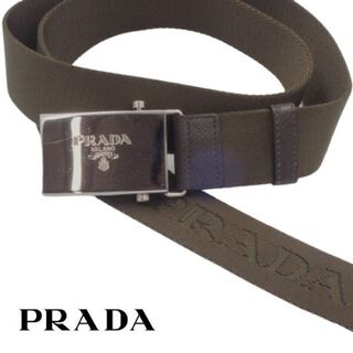 プラダ(PRADA)のPRADA プラダ メンズ ガチャ ベルト 2CN005 95cm カーキ(ベルト)