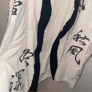 vintage 90s 日本製 漢字 和柄 麻 和風 羽織 薄生地