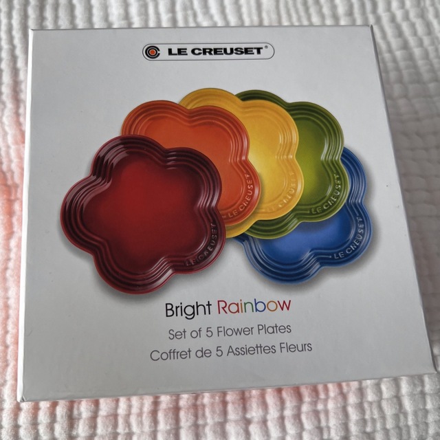 【新品未使用】ル・クルーゼ　Flower Plates 15cm 5枚組フラワープレート