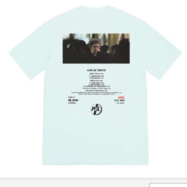 Supreme - PiL Live In Tokyo Tee☆Pale Blue☆L☆ピル☆アキラの通販 ...