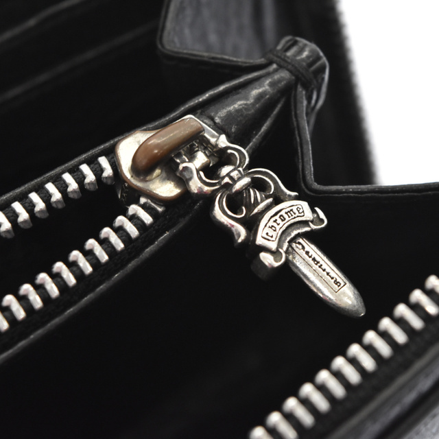 Chrome Hearts(クロムハーツ)のCHROME HEARTS クロムハーツ REC F ZIP2 NO DTL ダガージップレザーロングウォレット長財布【ギャランティ】 メンズのファッション小物(長財布)の商品写真