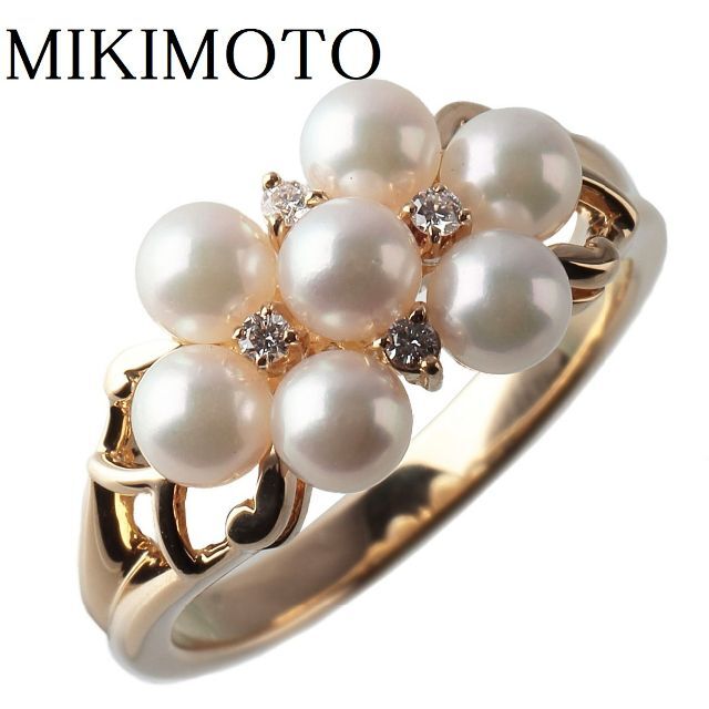 MIKIMOTO アコヤ真珠 ベビーパール K18WGリング 指輪 アコヤパール-