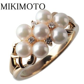 ミキモト(MIKIMOTO)のミキモト ベビーパール ダイヤ リング アコヤ真珠3.8mm【10331】(リング(指輪))