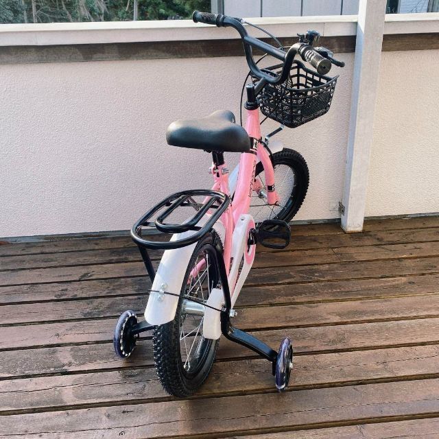 美品✨子供用自転車 女の子 自転車 キッズ ジュニア用自転車 補助輪付き