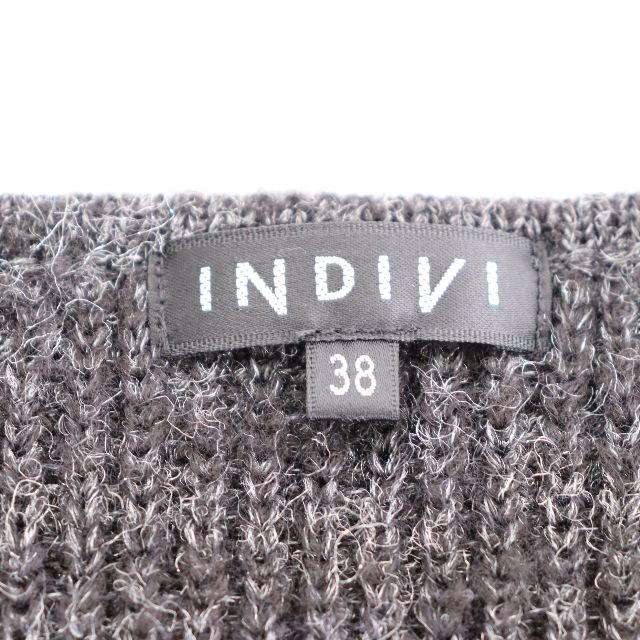 INDIVI(インディヴィ)のINDIVI インディビ　ウールラメニット　レディース　チャコールグレー　 レディースのトップス(ニット/セーター)の商品写真