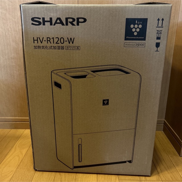 SHARP(シャープ)のシャープ プラズマクラスター加湿器 HV-R120-W スマホ/家電/カメラの生活家電(加湿器/除湿機)の商品写真