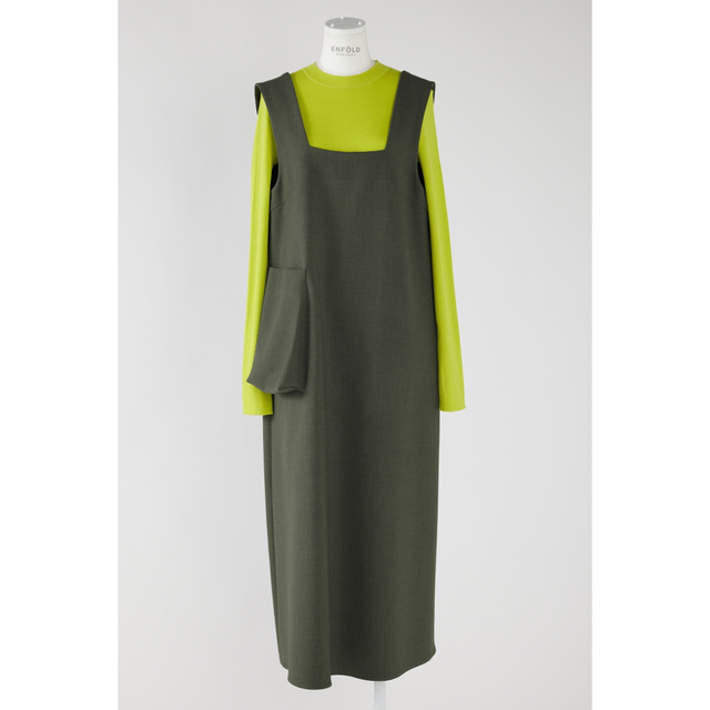 予約販売】本 エンフォルド ENFOLD SQUARE-NECK LAYERED DRESS sa