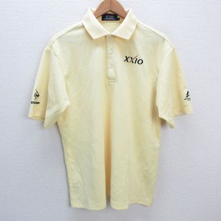 ゼクシオ(XXIO)のs■日本製■ゼクシオ/XXIO 半袖ポロシャツ ゴルフウェア【L】黄/MENS/115【中古】(ポロシャツ)