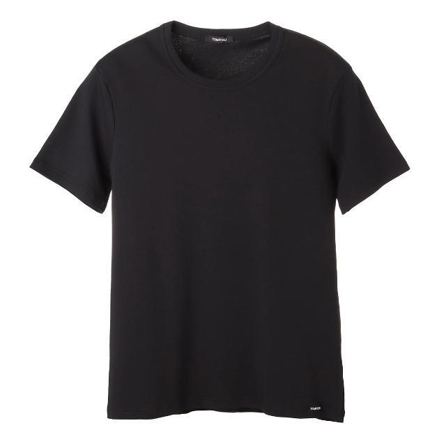 TOM FORD(トムフォード)のTOM FORD トムフォード クルーネック Tシャツ【返品交換不可】 メンズ BLACK S メンズのトップス(Tシャツ/カットソー(半袖/袖なし))の商品写真