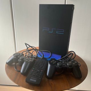 プレイステーション2(PlayStation2)の【中古】コード無しPS2本体&コントローラー2&リモコン(家庭用ゲーム機本体)