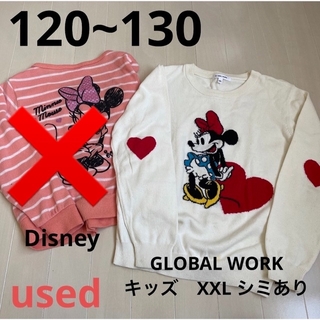 ディズニー(Disney)の120 130 セーター　ニット　Disney ミニー　羽織り　カーディガン(カーディガン)
