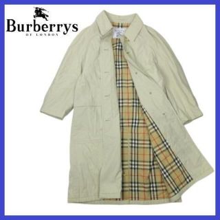 バーバリー(BURBERRY)のバーバリーズBurberrys 裏チェック ステンカラー ロングコート トレンチ(ロングコート)