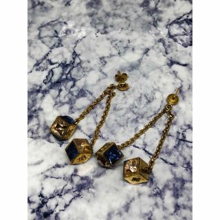 ルイヴィトン LOUIS VUITTON ブックルドレイユ パンダン ギャンブル  M66059 アクセサリー ラインストーン ピアス メタル ゴールド