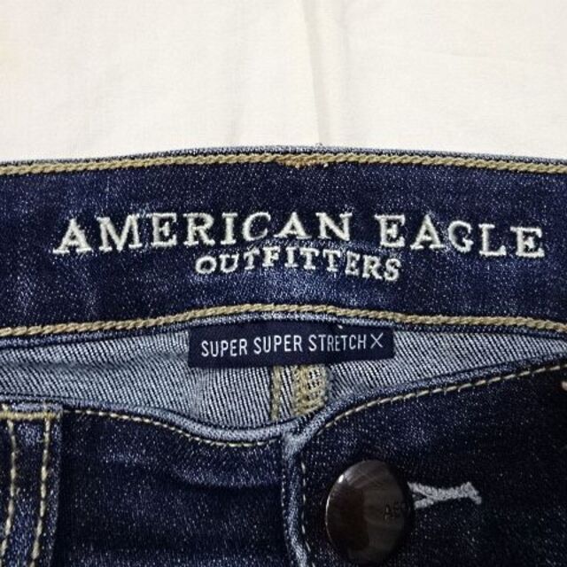 American Eagle(アメリカンイーグル)のアメリカンイーグル☆濃紺ハイライズジェギング☆US10☆ウェスト約80cm レディースのパンツ(デニム/ジーンズ)の商品写真