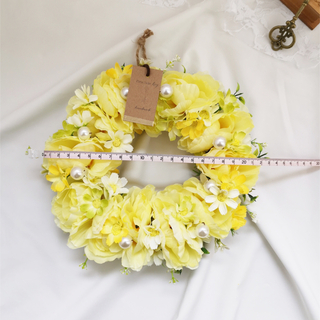 sold out直径約２０センチ♡春リース♡黄色のお花の可愛いリースの通販 ...