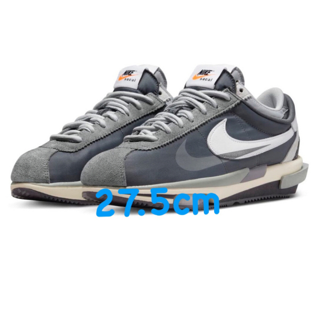 NIKE(ナイキ)のNIKE sacai ZOOM CORTEZ IRON GREY 27.5cm メンズの靴/シューズ(スニーカー)の商品写真