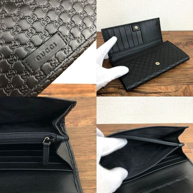 未使用品 GUCCI 長財布 449396 ブラック 288-
