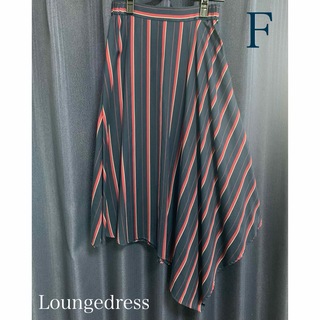 ラウンジドレス(Loungedress)のlounge dress ラウンジドレス　ストライプヘムスカート　¥17,600(ひざ丈スカート)