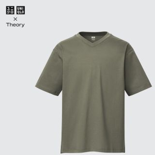 セオリー(theory)の【中古】ユニクロ　リラックスフィットVネックTシャツ（半袖）【黒色のみ】(Tシャツ/カットソー(半袖/袖なし))