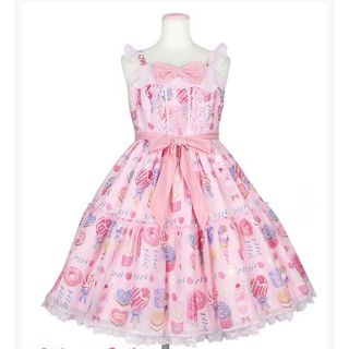 アンジェリックプリティー(Angelic Pretty)のSugar Candy Shopジャンパースカート(ひざ丈ワンピース)