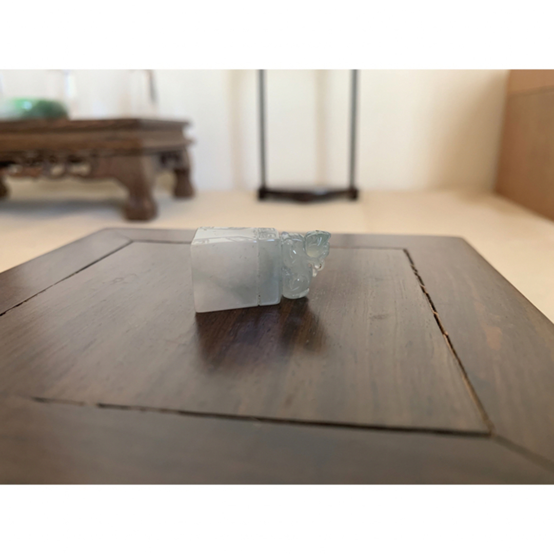 本翡翠 氷種 貔貅 印章 印鑑 はんこ