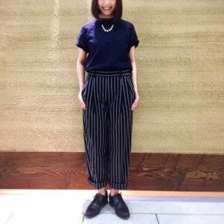 45rpm ウールオックスストライプイージーパンツ サイズ1-