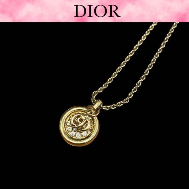 Christian Dior ストーン　スイング　ネックレス