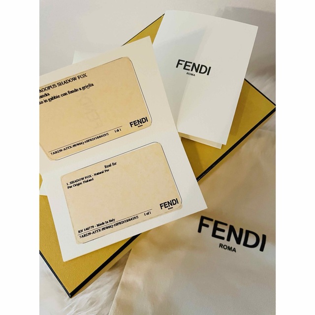 FENDI(フェンディ)のFENDI フェンディ  ファーチャーム　ホワイト　未使用 レディースのアクセサリー(チャーム)の商品写真