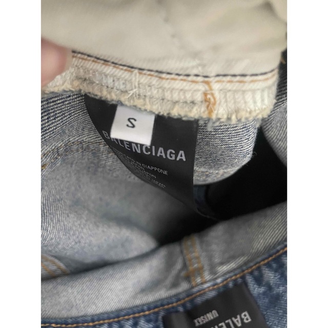 BALENCIAGA - Balenciaga LARGE BAGGY コーティングジーンズ で BALENCIAGA - Balenciaga LARGE BAGGY コーティングジーンズ で