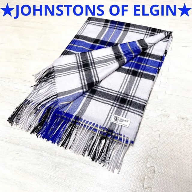 売れ筋クリアランス JOHNSTONS ジョンストンズ チェック カシミヤ 大判