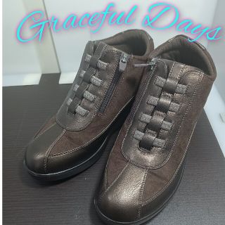 美品 靴 ☆Gracefl Days ☆ショートブーツ24cmEEE ブラウン(ブーツ)