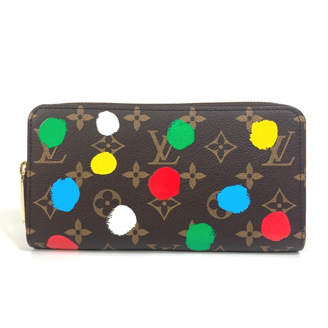 ルイヴィトン LOUIS VUITTON LV × YK 草間弥生  ジッピーウォレット M81864 ラウンドジップ 長財布 モノグラムキャンバス ブラウン 新品