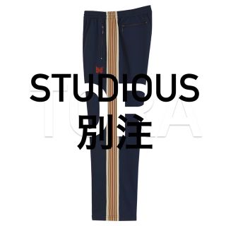 ニードルス(Needles)のNEEDLES TRACKPANTS 別注STUDIOUS  ネイビー(スラックス)