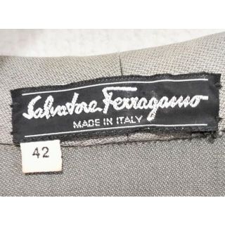 フェラガモ Salvatore ferragamo プリーツドレス シルクウール