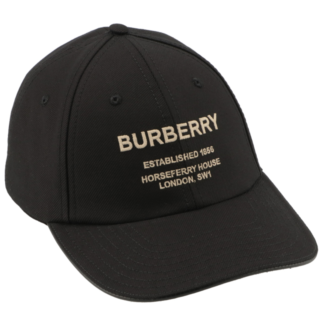 BURBERRY(バーバリー)のバーバリー BURBERRY キャップ コットンツイル ホースフェリープリント 帽子 ブラック 8057625 レディースの帽子(キャップ)の商品写真