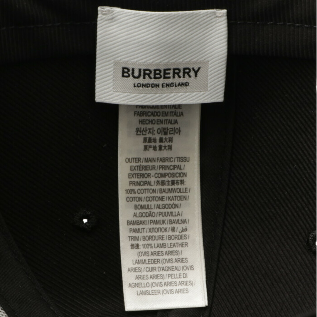 BURBERRY(バーバリー)のバーバリー BURBERRY キャップ コットンツイル ホースフェリープリント 帽子 ブラック 8057625 レディースの帽子(キャップ)の商品写真