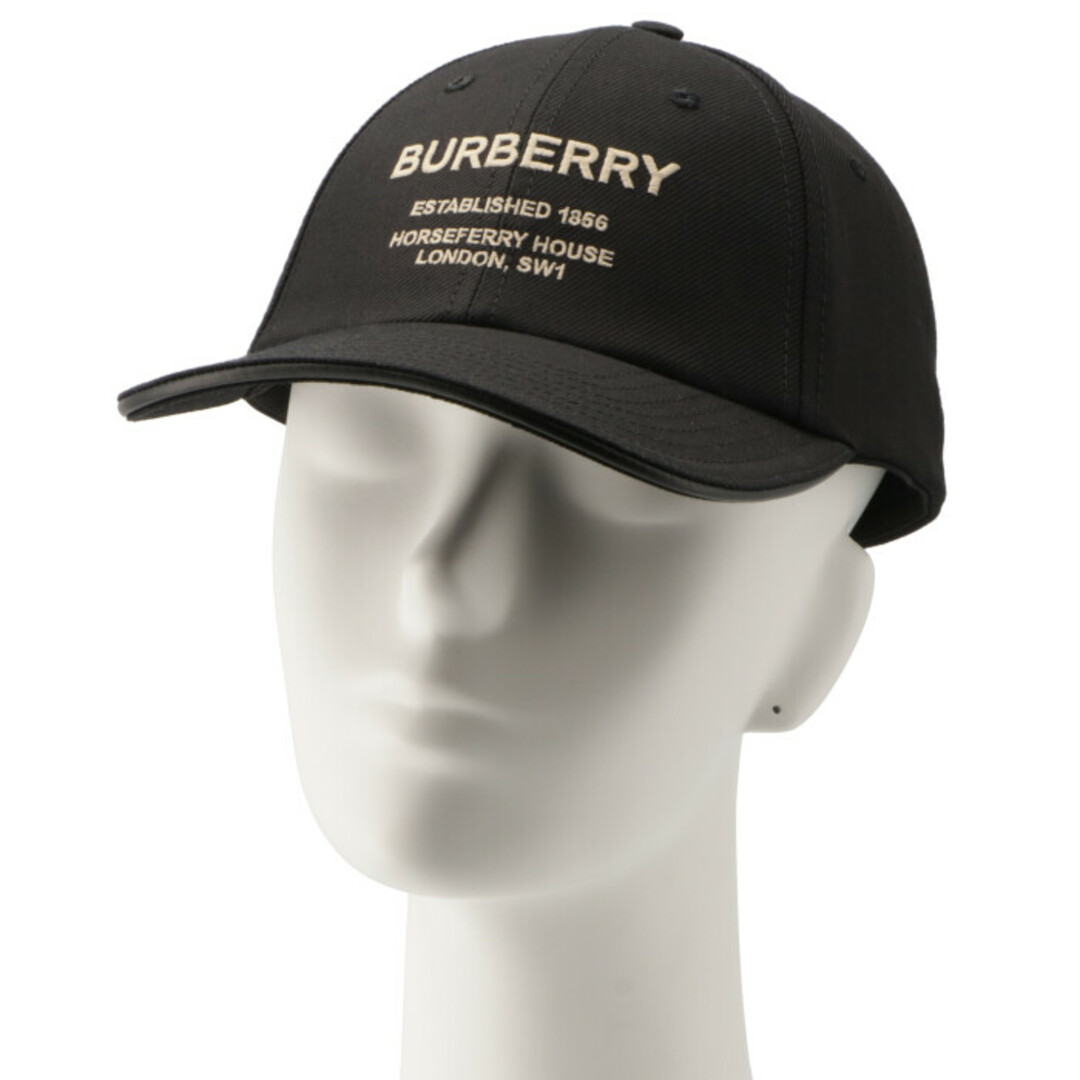 BURBERRY(バーバリー)のバーバリー BURBERRY キャップ コットンツイル ホースフェリープリント 帽子 ブラック 8057625 レディースの帽子(キャップ)の商品写真