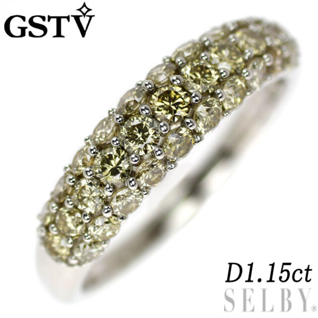 正規品直輸入】 GSTV パヴェ 1.15ct リング ダイヤモンド K18WG リング
