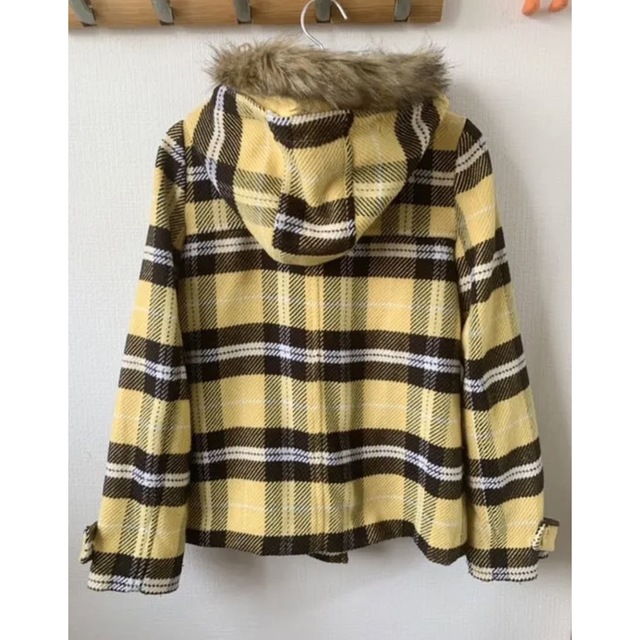 テッツ キッズ チェック ダッフルコート 2wayコート フード付き キッズ/ベビー/マタニティのキッズ服女の子用(90cm~)(コート)の商品写真