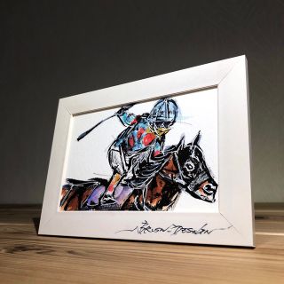 書家ブラッシュ 原画 ポストカード 作品名 【競馬】(アート/写真)