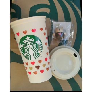 スターバックスコーヒー(Starbucks Coffee)のスターバックス スタバ リユーザブル ベアリスタ バレンタイン キャップ 新品(タンブラー)