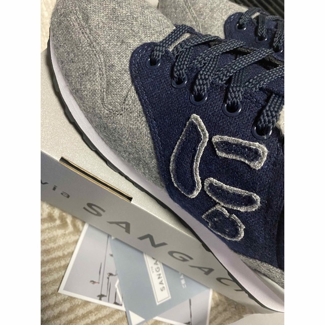 New Balance(ニューバランス)の★【新品、未使用】via SANGACIO Tweed GRAY/NAVY  メンズの靴/シューズ(スニーカー)の商品写真