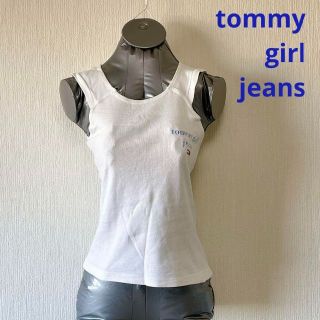 トミーガール(tommy girl)のtommy girl 白 ノースリーブ Tシャツ タンクトップ(Tシャツ(半袖/袖なし))