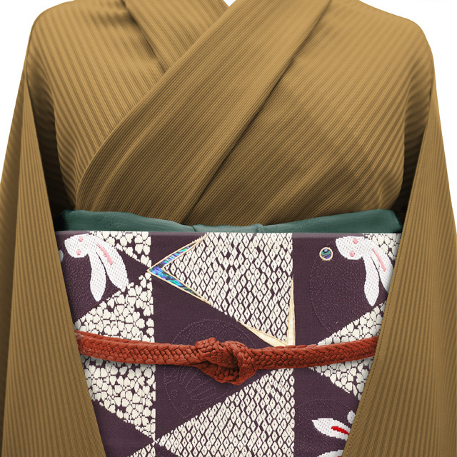 すごい値!袋帯 正絹 京都 西陣 上質 螺鈿入り 濃紫 うさぎ 兎 すごい値!袋帯 正絹 京都 西陣 上質 螺鈿入り 濃紫 うさぎ 兎