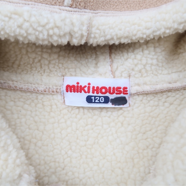 mikihouse(ミキハウス)のミキハウス くま ダッフルコート ボア ベージュ 120cm キッズ/ベビー/マタニティのキッズ服女の子用(90cm~)(コート)の商品写真