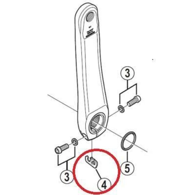 SHIMANO(シマノ)の【2個セット】シマノ Y1GE98050　左クランク用 脱落防止 プレート スポーツ/アウトドアの自転車(パーツ)の商品写真