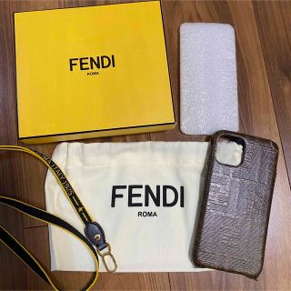 値下げ！FENDI iPhone X＆XS ケース イエロー ズッカ柄