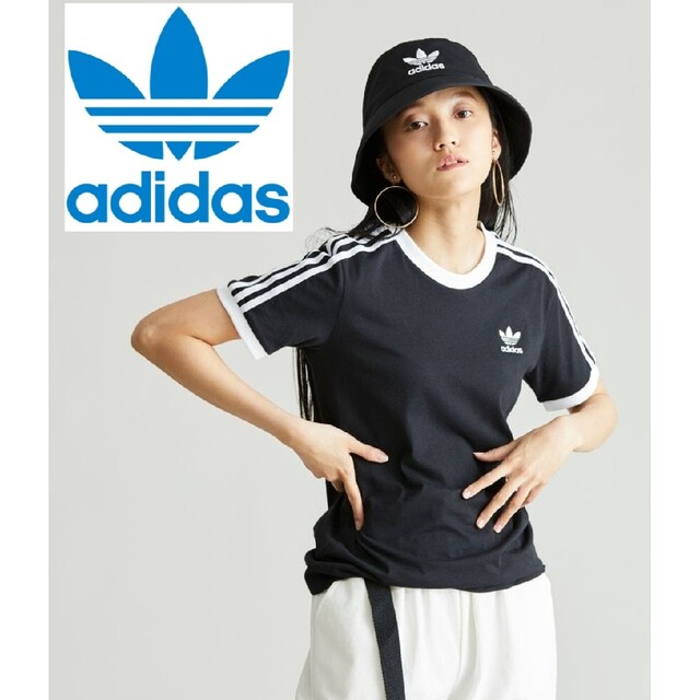 adidas(アディダス)の新品 レディース L アディカラー クラシックス 3ストライプ 半袖 Tシャツ レディースのトップス(Tシャツ(半袖/袖なし))の商品写真